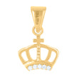 10kt Yellow Gold Womens Cubic-Zirconia Crown Fashion Charm Pendant