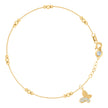 10kt Yellow Gold Womens Cubic-Zirconia Butterfly Beaded Charm 8