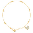 10kt Yellow Gold Womens Cubic-Zirconia Butterfly Beaded Charm 8