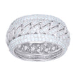 925 Sterling Silver Mens Cubic-Zirconia Fashion Ring Size 10 - SLV-115570