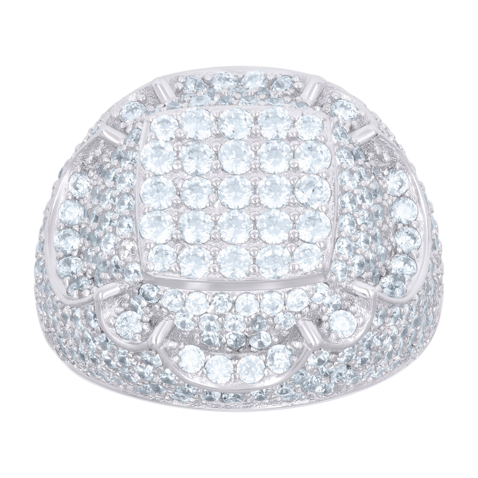 925 Sterling Silver Mens Cubic-Zirconia Fashion Ring Size 8 - SLV-115575
