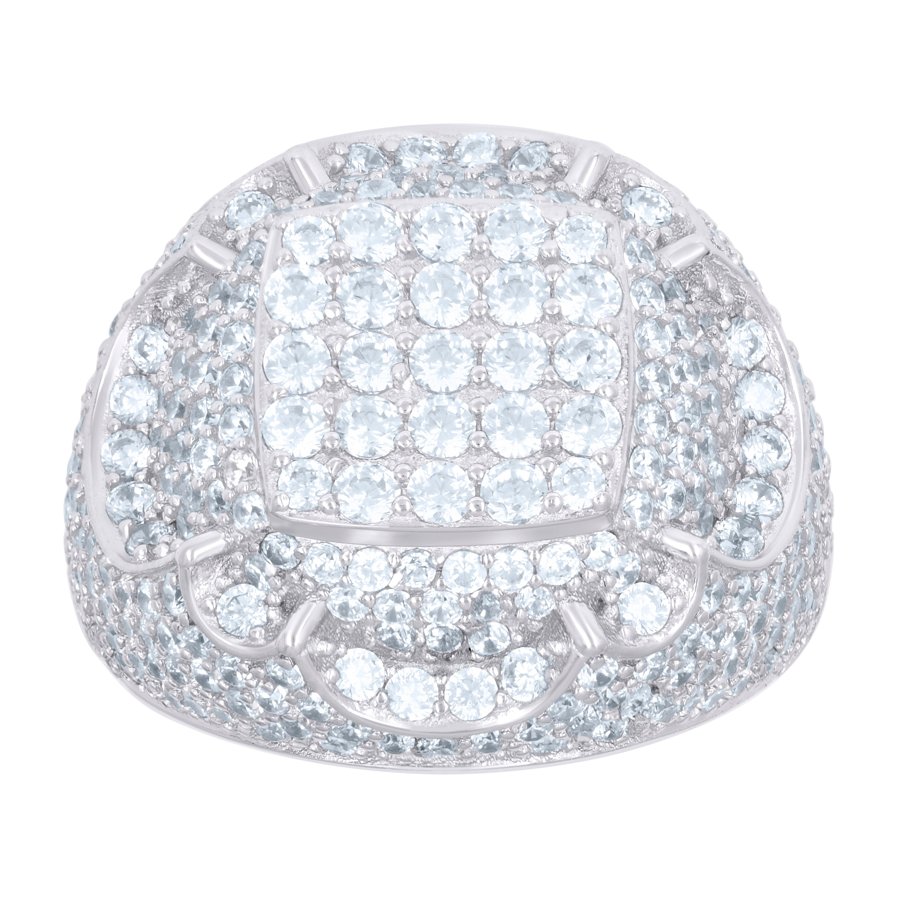 925 Sterling Silver Mens Cubic-Zirconia Fashion Ring Size 11 - SLV-115578