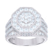 925 Sterling Silver Mens Cubic-Zirconia Fashion Ring Size 12 - SLV-115593