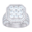 925 Sterling Silver Mens Cubic-Zirconia Rope Border Fashion Ring Size 8 - SLV-115596