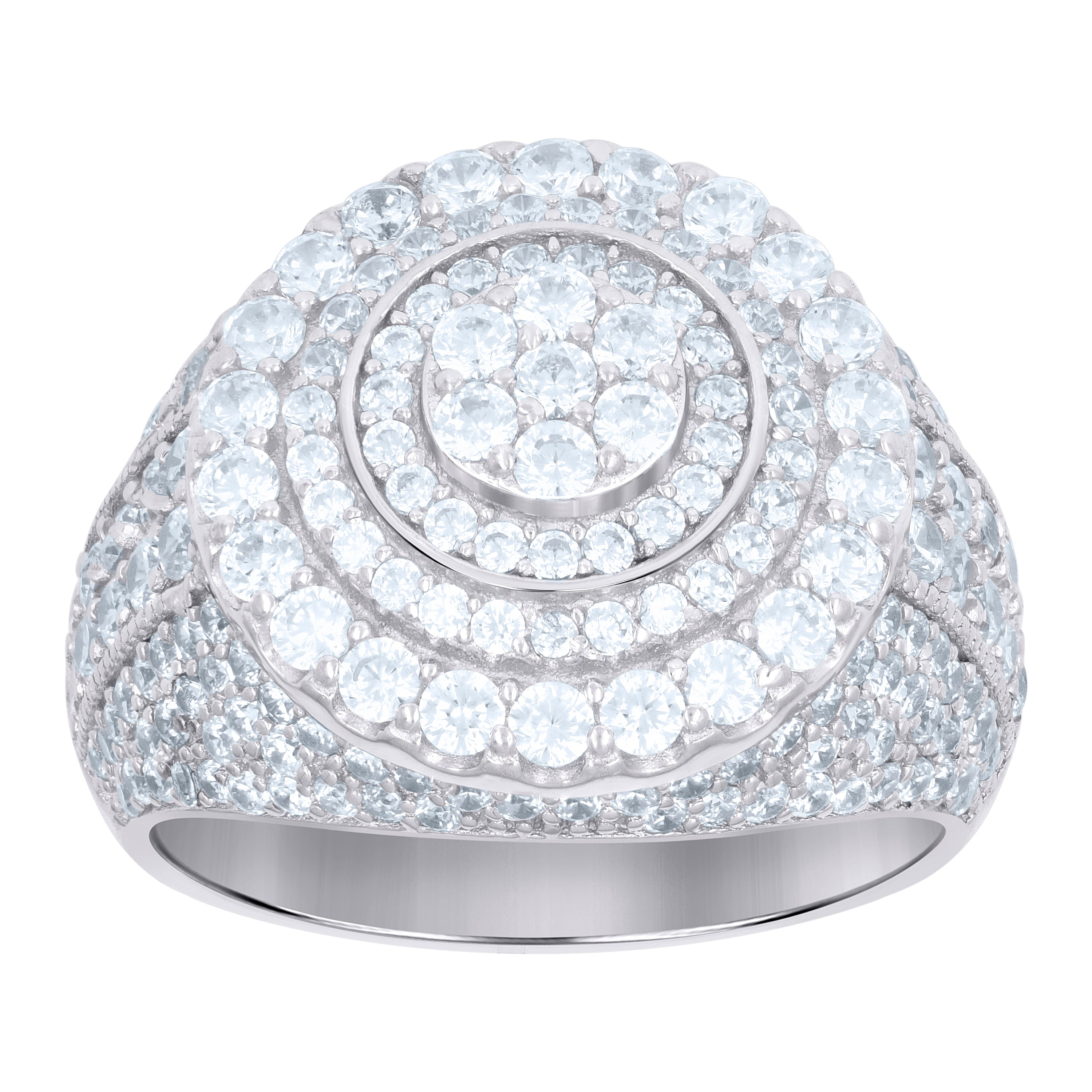 925 Sterling Silver Mens Cubic-Zirconia Fashion Ring Size 10 - SLV-115612