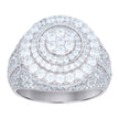 925 Sterling Silver Mens Cubic-Zirconia Fashion Ring Size 11 - SLV-115613