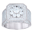 925 Sterling Silver Mens Cubic-Zirconia Fashion Ring Size 9 - SLV-115633