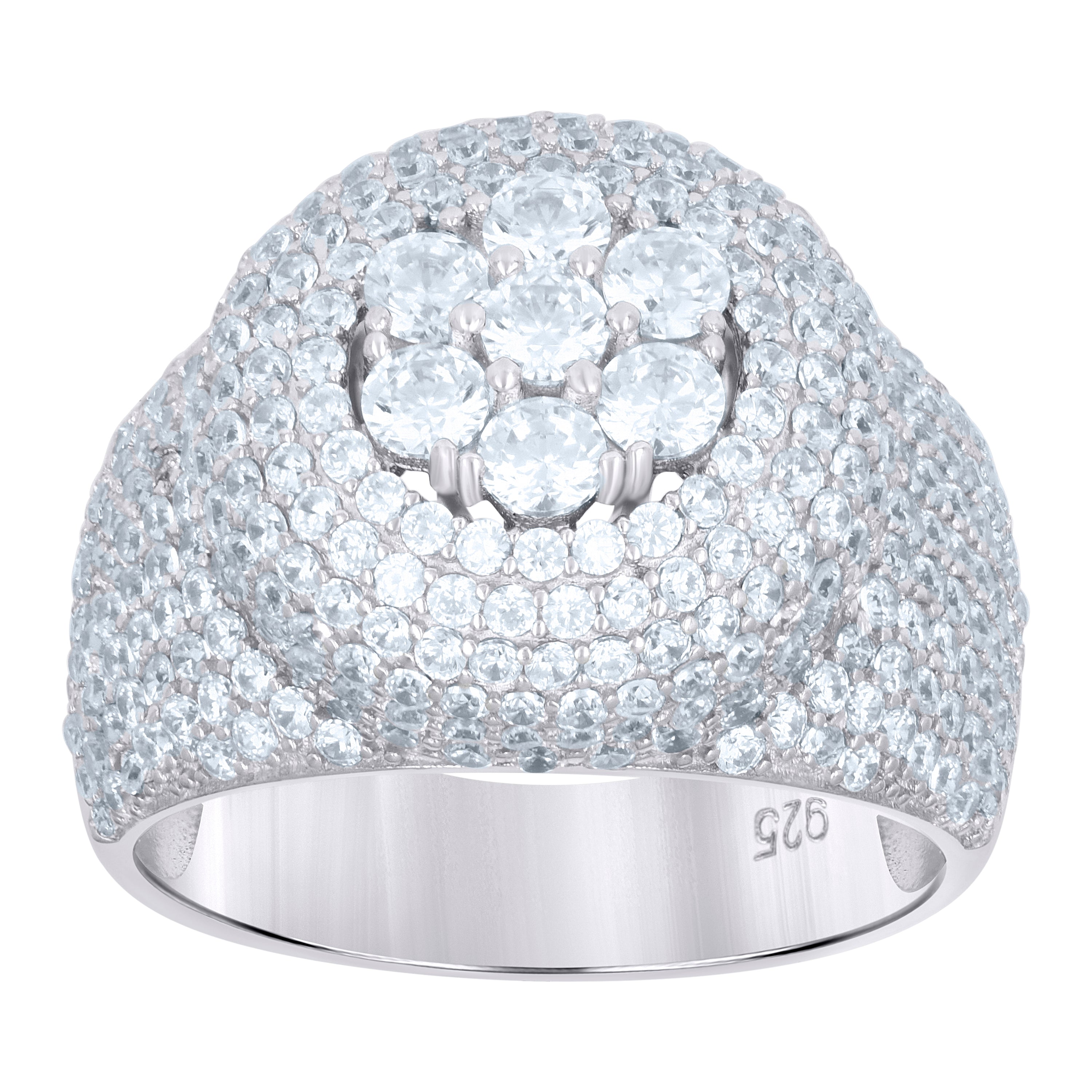 925 Sterling Silver Mens Cubic-Zirconia Fashion Ring Size 11 - SLV-115643
