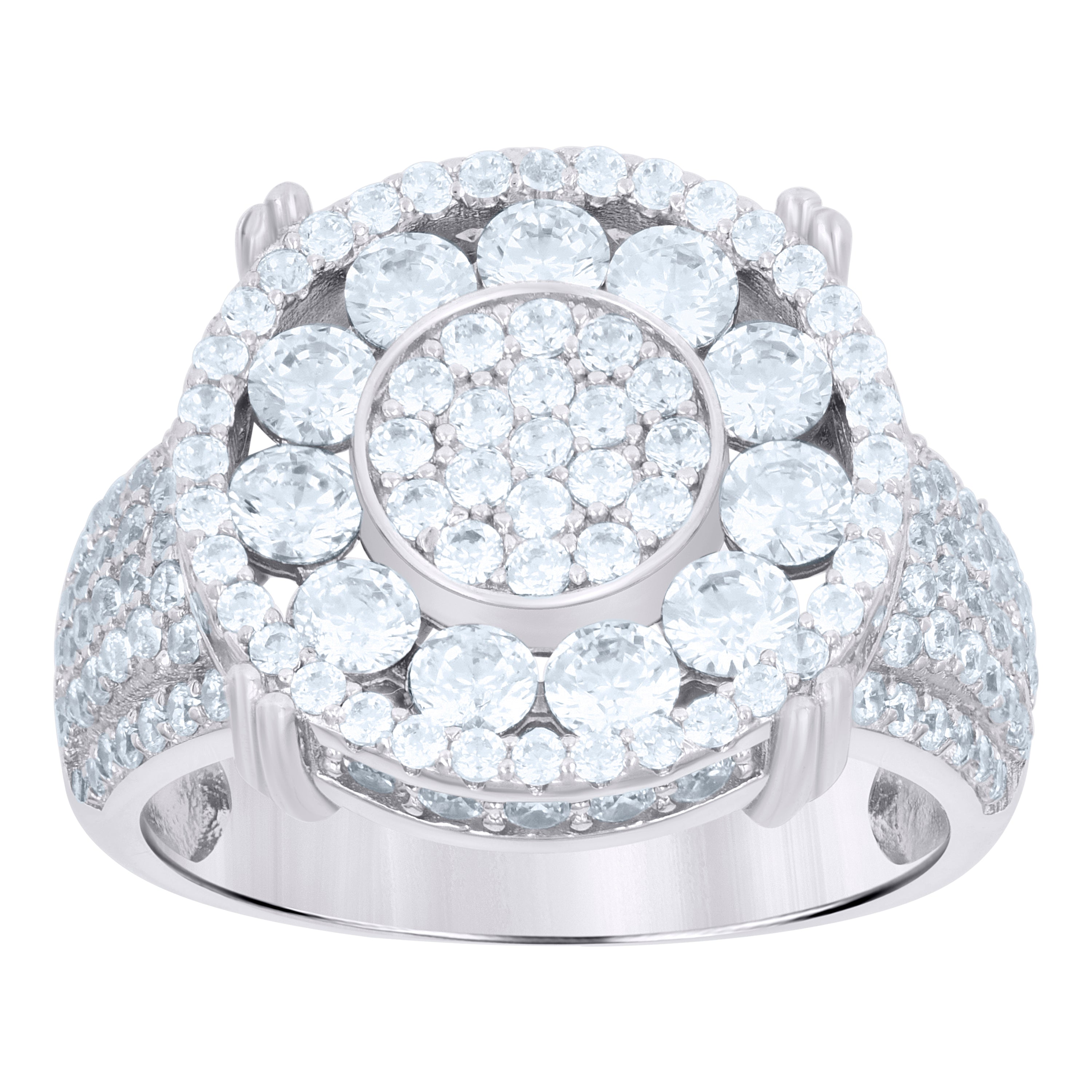 925 Sterling Silver Mens Cubic-Zirconia Fashion Ring Size 12 - SLV-115651
