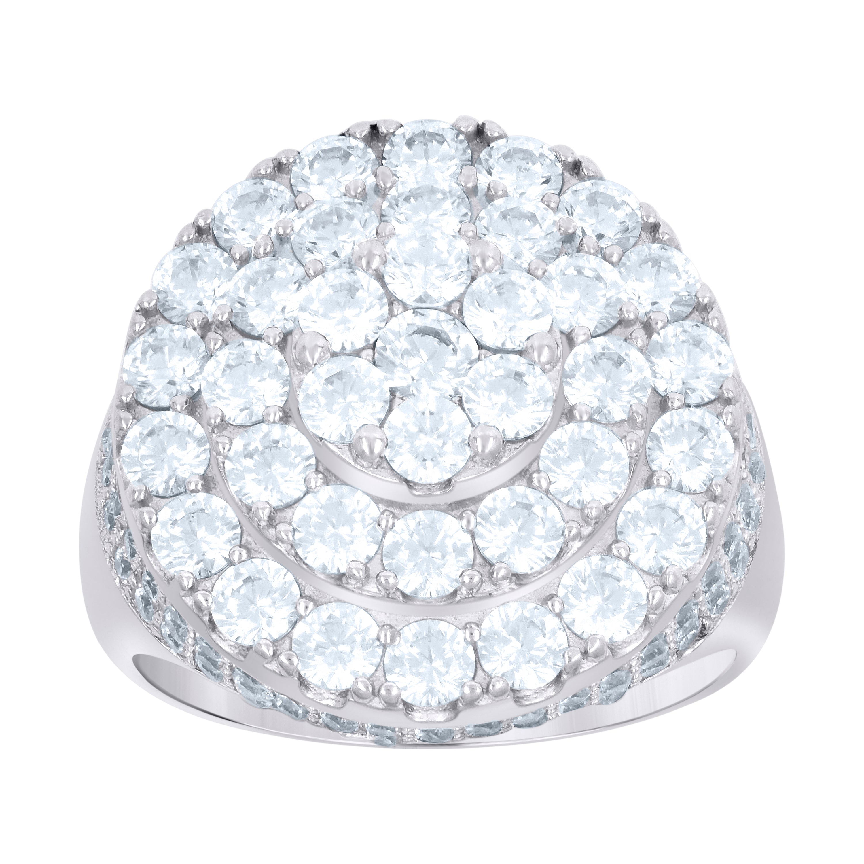 925 Sterling Silver Mens Cubic-Zirconia Fashion Ring Size 7