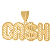10kt Yellow Gold Mens Dollar Sign Cash Fashion Charm Pendant