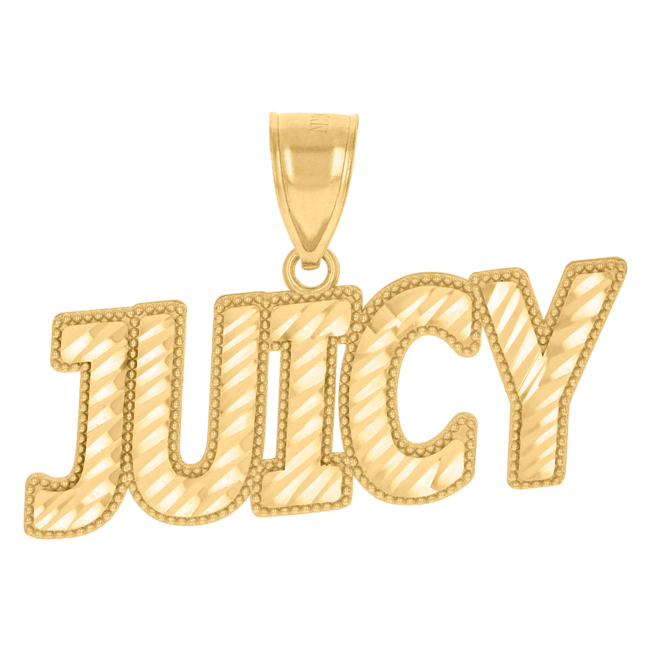 10kt Yellow Gold Mens Juicy Fashion Charm Pendant