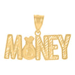 10kt Yellow Gold Mens Money Fashion Charm Pendant