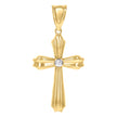 14kt Yellow Gold Unisex Cross Religious Charm Pendant