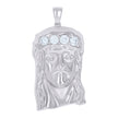 925 Sterling Silver Mens Cubic-Zirconia Jesus Religious Charm Pendant