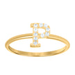10kt Yellow Gold Womens Cubic Zirconia Initial Alphabet P Ring