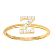 10kt Yellow Gold Womens Cubic Zirconia Initial Alphabet Z Ring