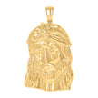 925 Sterling Silver Yellow-tone Mens Jesus Religious Charm Pendant