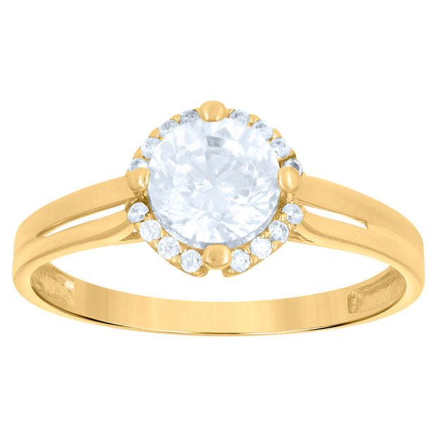 14Kt Gold Cz Ring