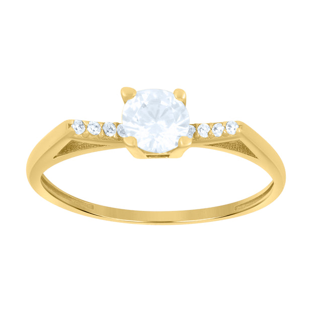14Kt Gold Cz Ring