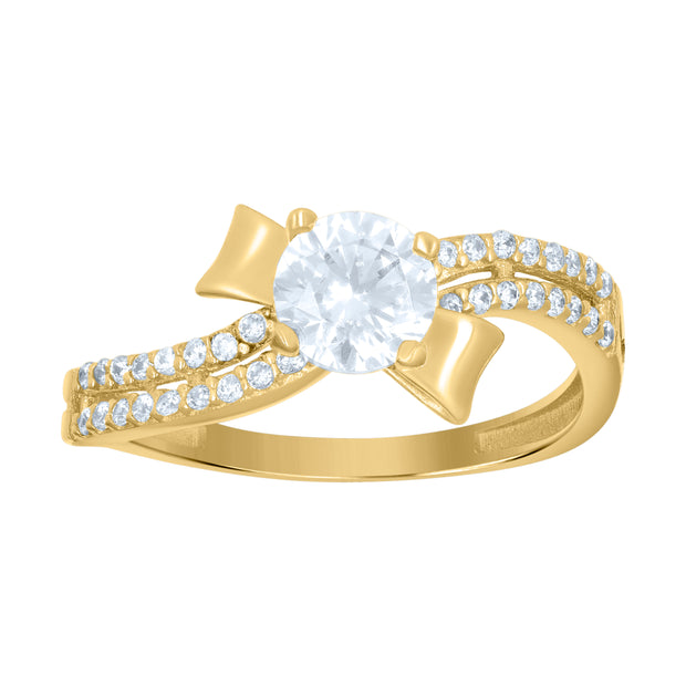 14Kt Gold Cz Ring