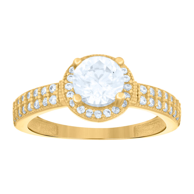 14Kt Gold Cz Ring