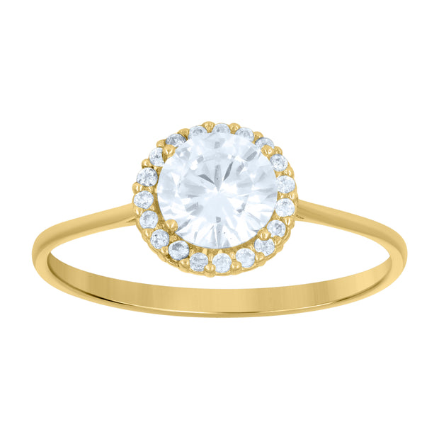 14Kt Gold Cz Ring