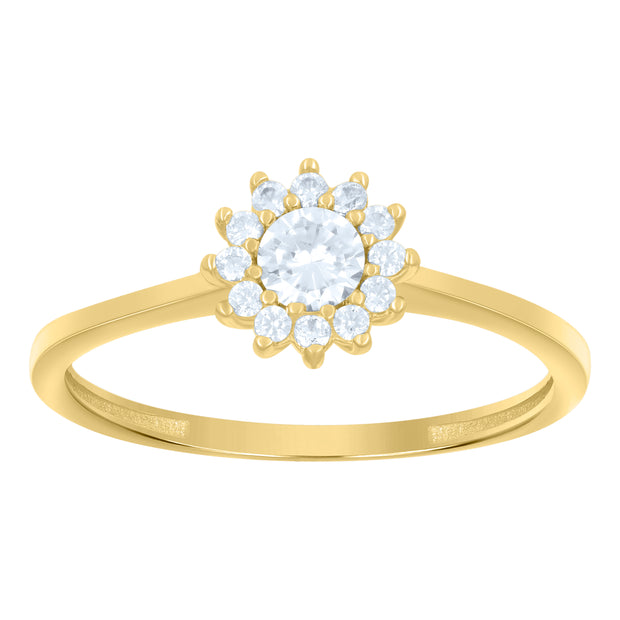 14Kt Gold Cz Ring