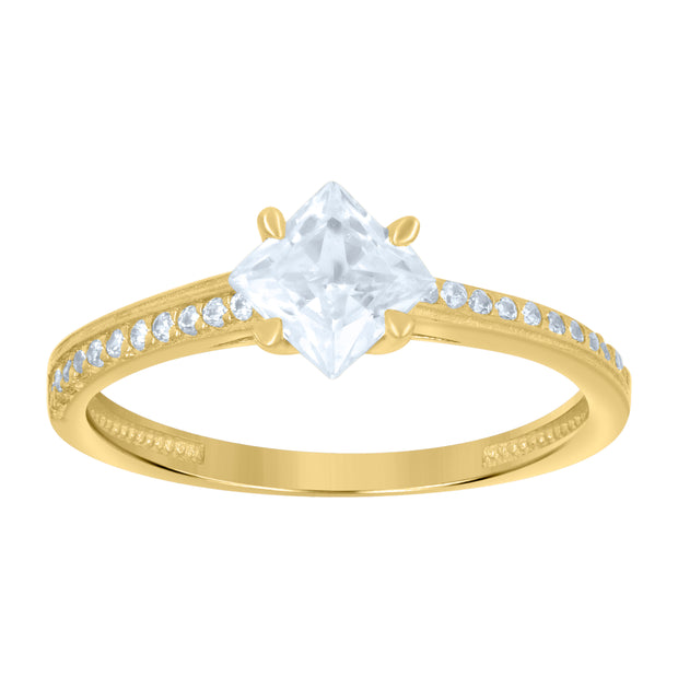14Kt Gold Cz Ring