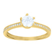 14kt Yellow Gold Womens Cubic-Zirconia Fashion Ring
