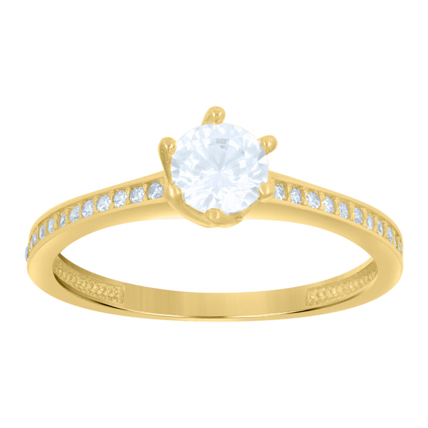 14Kt Gold Cz Ring