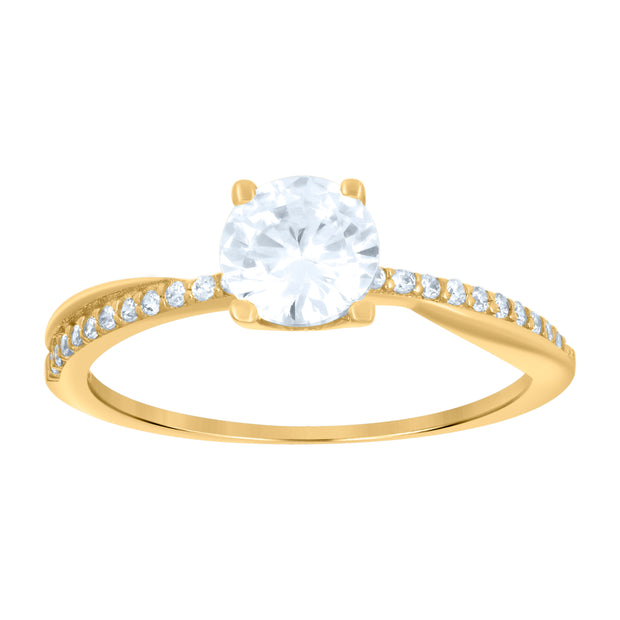14Kt Gold Cz Ring