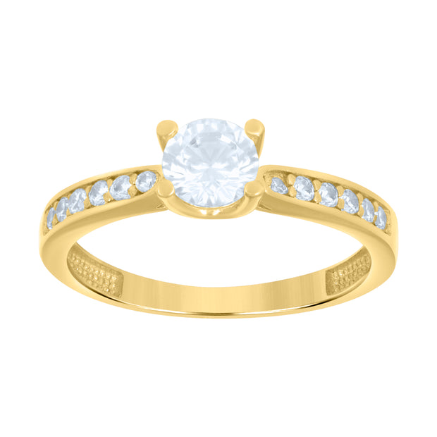 14Kt Gold Cz Ring