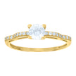10kt Yellow Gold Womens Cubic-Zirconia Fashion Ring 
