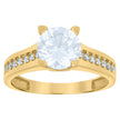 10kt Yellow Gold Womens Cubic-Zirconia Fashion Ring 