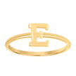 10kt Yellow Gold Womens Initial Alphabet E Ring