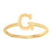 10kt Yellow Gold Womens Initial Alphabet G Ring