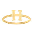 10kt Yellow Gold Womens Initial Alphabet H Ring