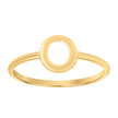 10kt Yellow Gold Womens Initial Alphabet O Ring