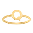 10kt Yellow Gold Womens Initial Alphabet Q Ring