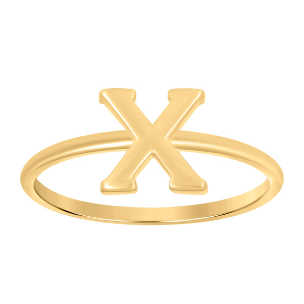 10Kt Gold Turkish Ring Initial Letter "X"