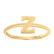 10kt Yellow Gold Womens Initial Alphabet Z Ring