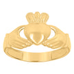 10kt Yellow Gold Womens Heart Claddagh Ring 