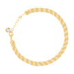 10kt Yellow Gold Womens Cubic-Zirconia Fashion Link Bracelet Size 8 Inches