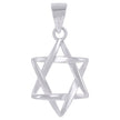 925 Sterling Silver Unisex Star Of David Religious Symbol Charm Pendant