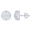 925 Sterling Silver Unisex Cubic-Zirconia Fashion Stud Earrings