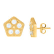 10kt Yellow Gold Womens Cubic-Zirconia Fashion Stud Earrings
