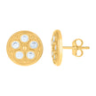 10kt Yellow Gold Womens Cubic-Zirconia Fashion Stud Earrings