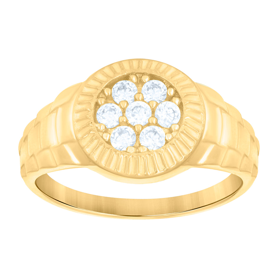 10kt Yellow Gold Baby Cubic-Zirconia Fashion Ring