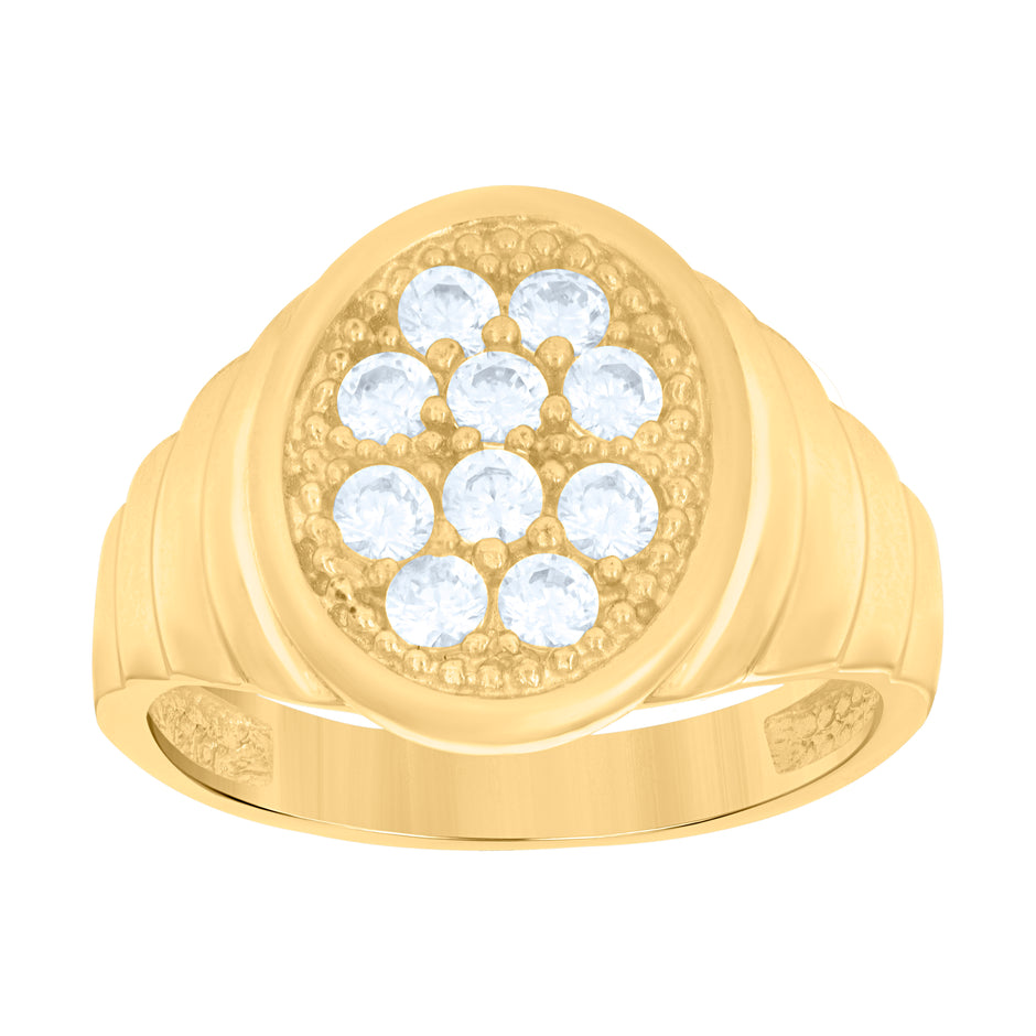 10kt Yellow Gold Baby Cubic-Zirconia Fashion Ring